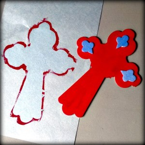 where the cross has been