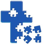 Puzzle Cross Blue