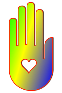 the hole in his hand is love