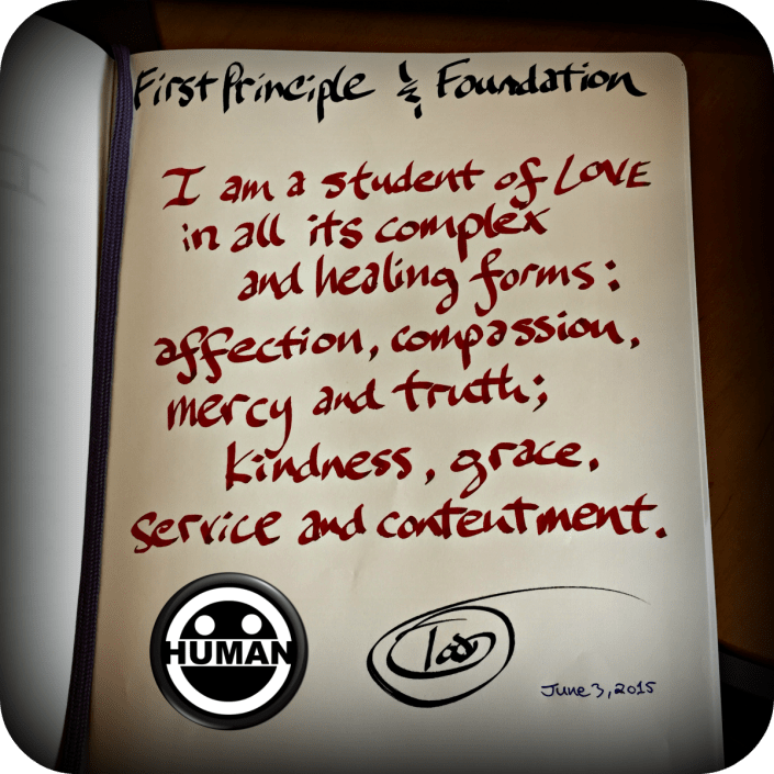 my first principle and foundation